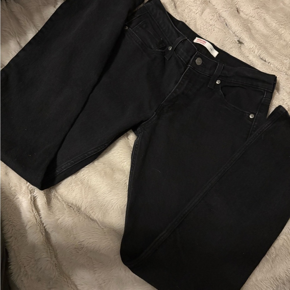 Signature by Levi Strauss Men's Slim Jeans - Black